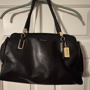 Coach Black Leather Satchel